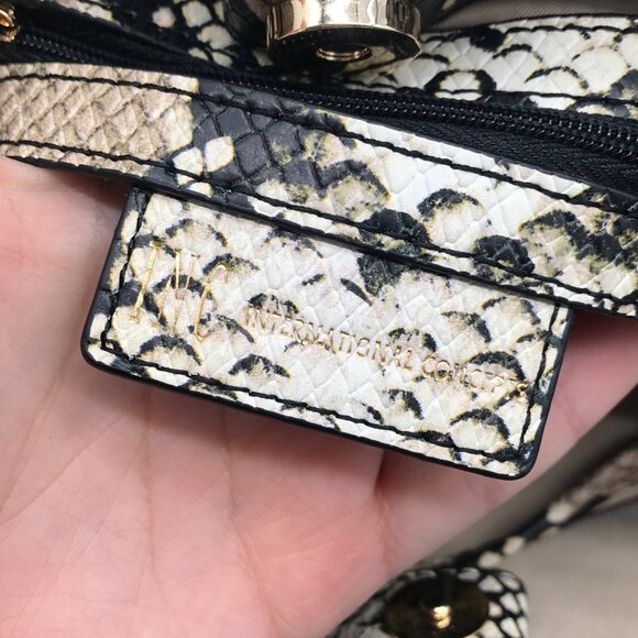 I.N.C. International Concepts Deliz Medium Snake Embossed Chain Shoulder Bag - Picture 11 of 11